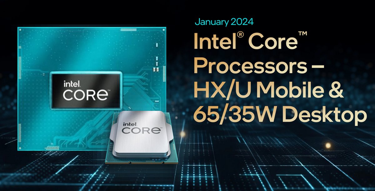 Intel a profité du CES pour dévoiler l'intégralité de la gamme Raptor Lake Refresh © Intel
