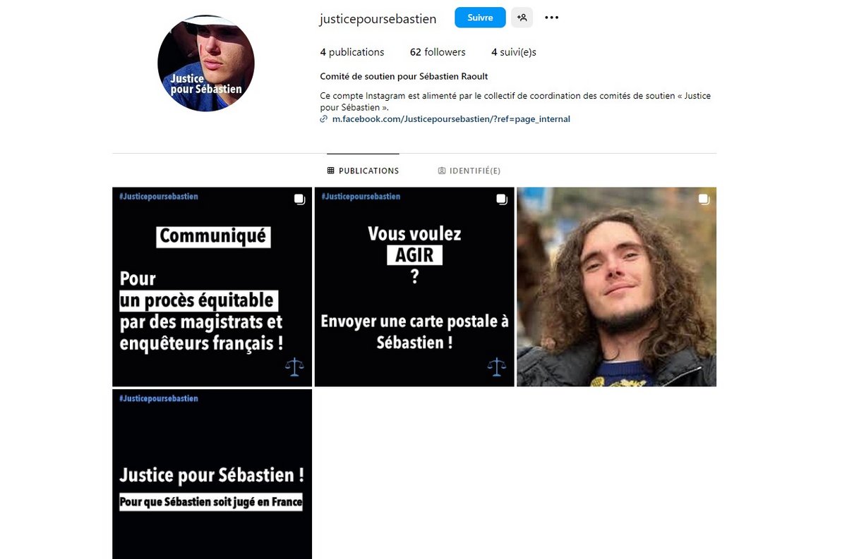 Un compte Instagram affichait son soutien à Sébastien Raoult, lors de son arrestation au Maroc © Instagram