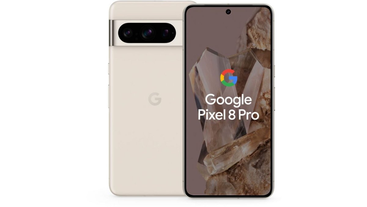 Le Google Pixel 8 Pro, ici en version Porcelaine, avec le triple capteur photo 4K