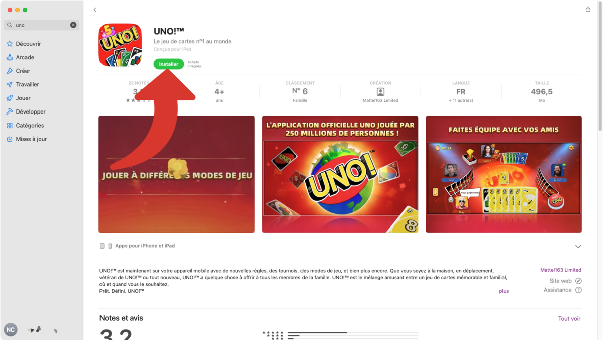 Installer une app iOS sur le Mac avec l'App Store © Clubic