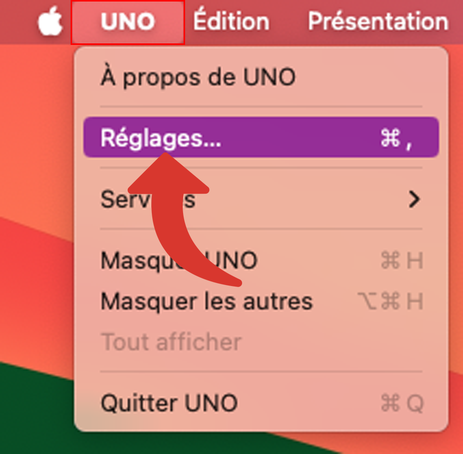 Accéder au menu Réglages de l'app © Clubic