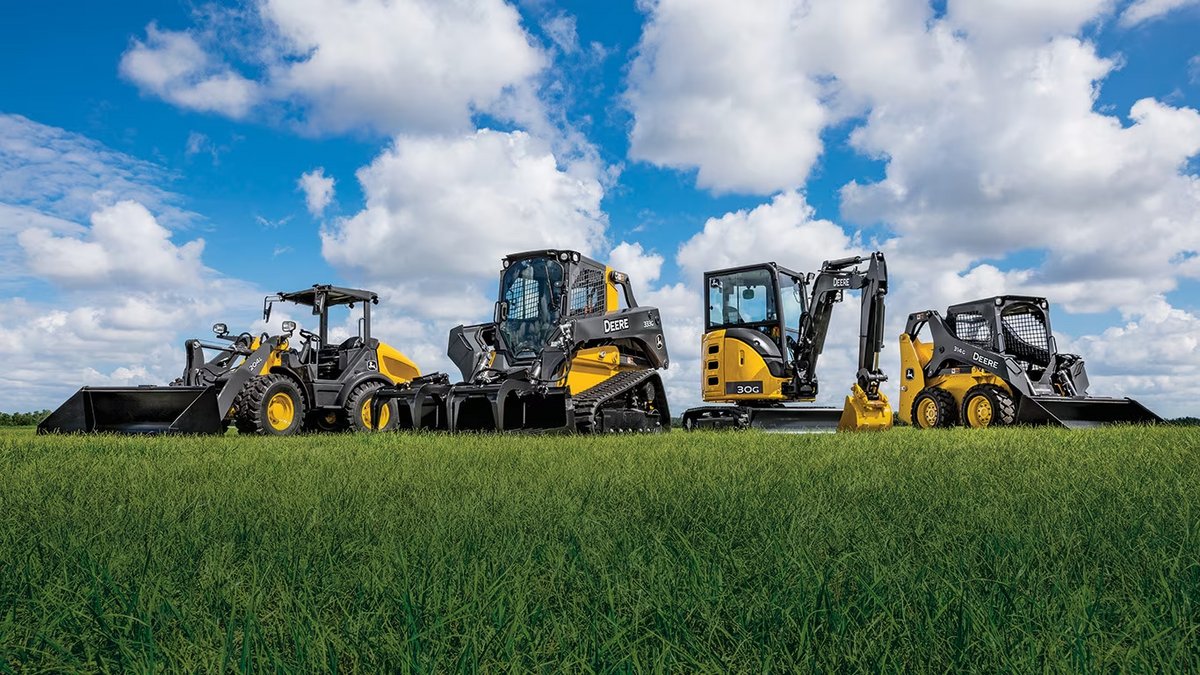 John Deere est spécialisée dans la fabrication de matériel agricole et notamment de tracteurs, moissonneuses-batteuses ou ramasseuses-presses. © John Deere