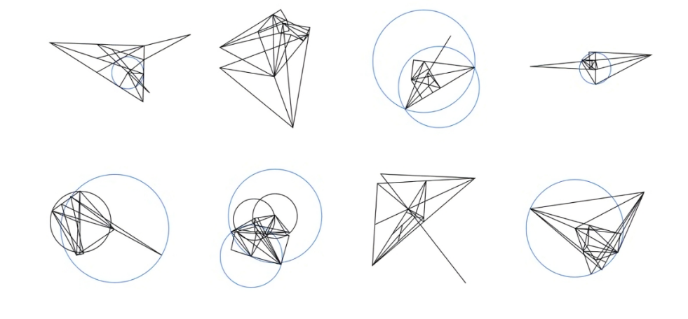  Représentations visuelles des données synthétiques générées par AlphaGeometry. © Deepmind