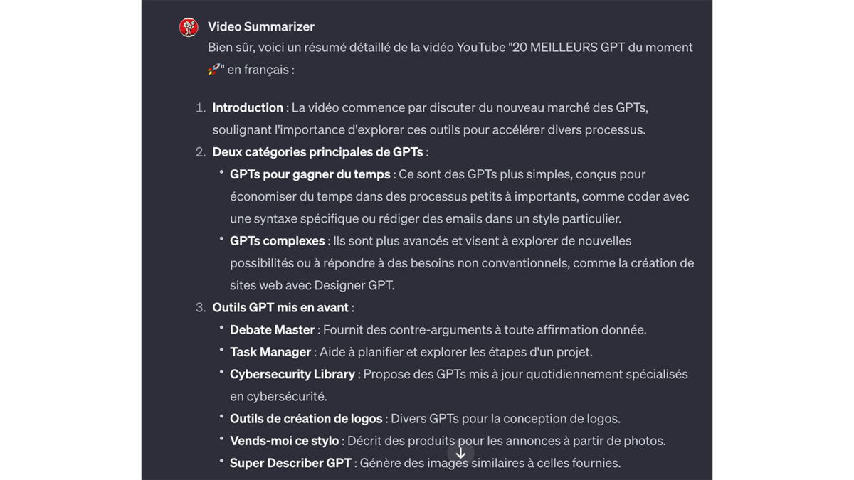 GPT Video Summarizer © Pascale Duc pour Clubic