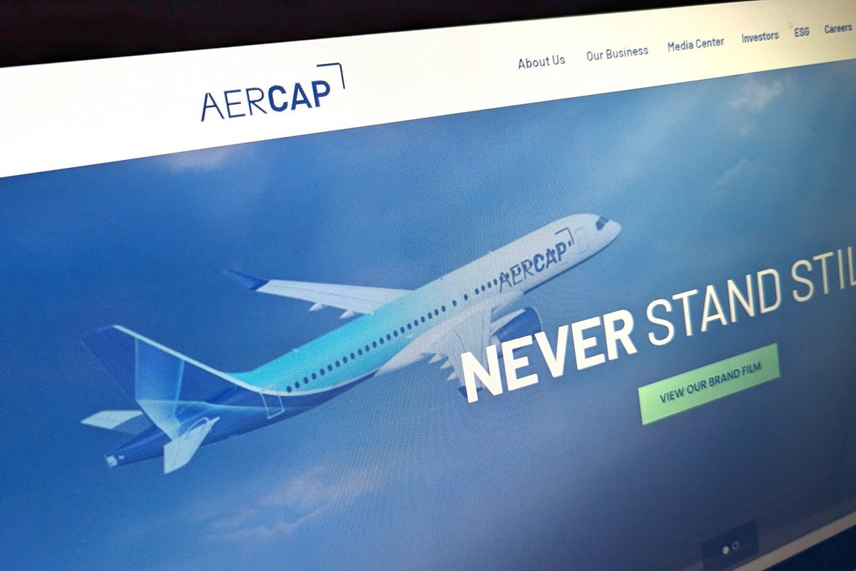 Le site internet d'AerCap © Alexandre Boero / Clubic