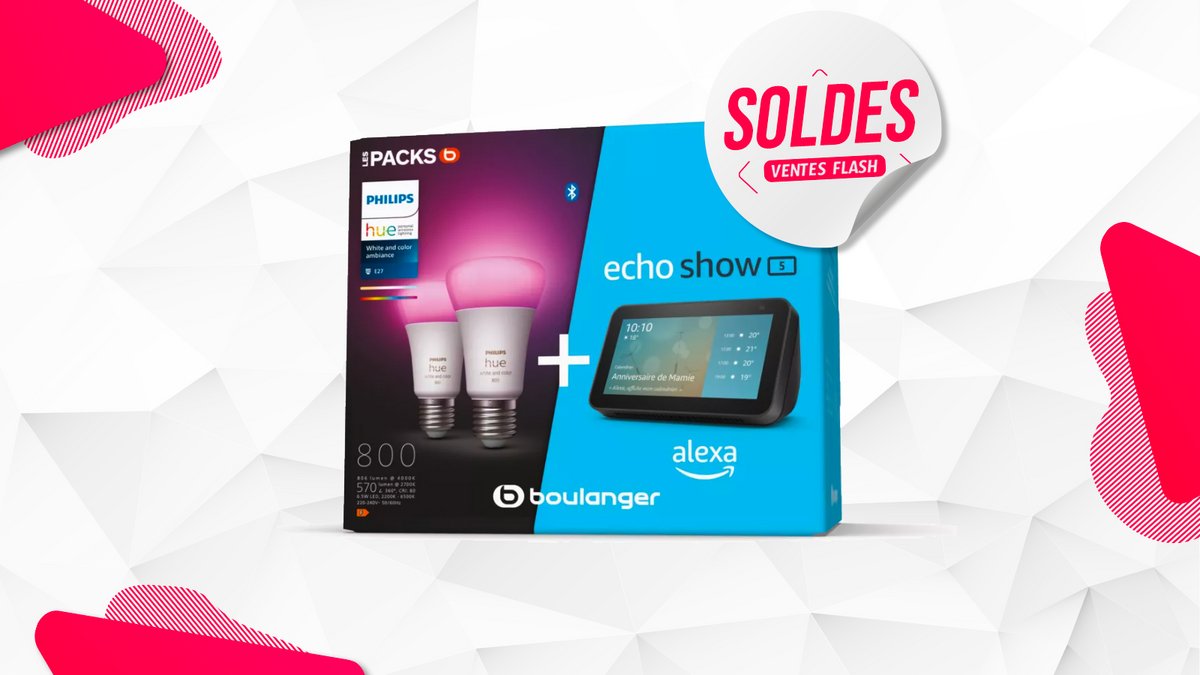 Le pack Echo Show 5 + Philips hue