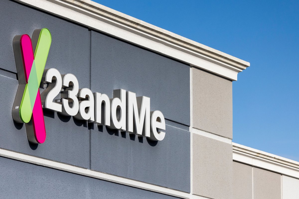 L'enseigne de l'entreprise 23andMe © Shutterstock
