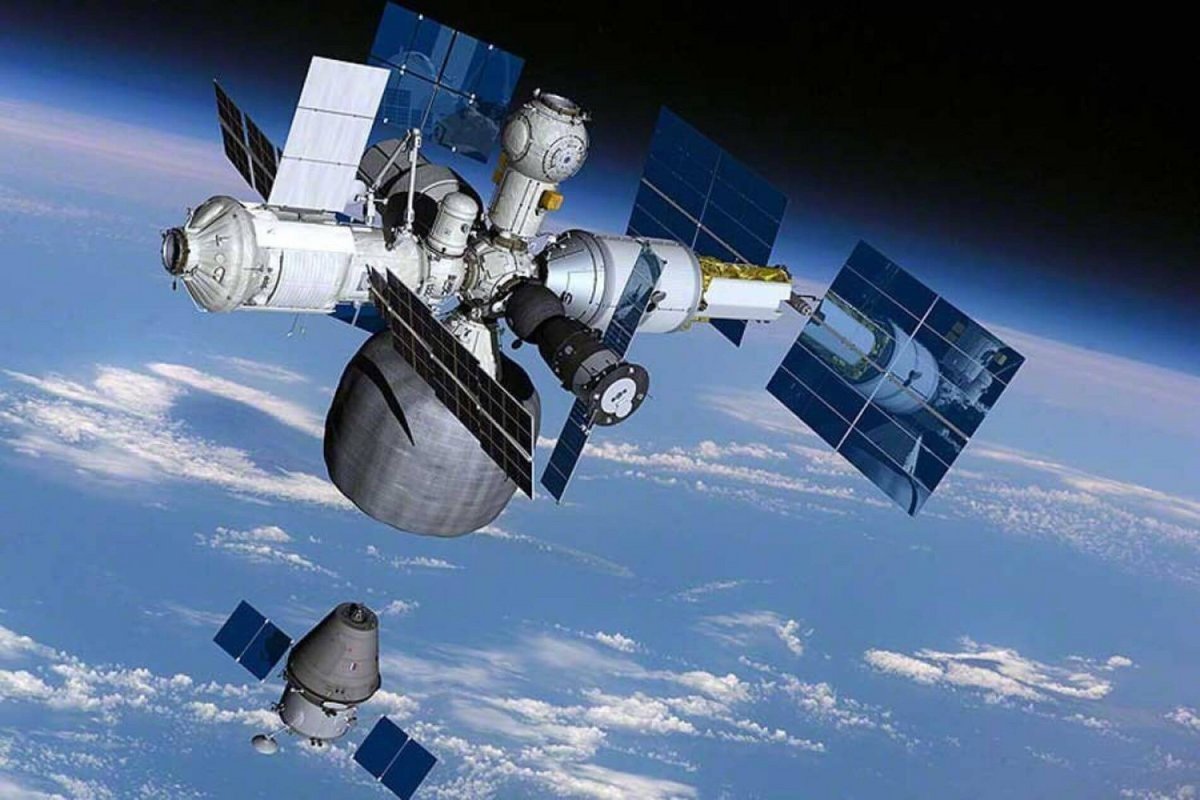 Un autre visuel de Roscosmos montre une vision possible de la future station ROSS. © Roscosmos
