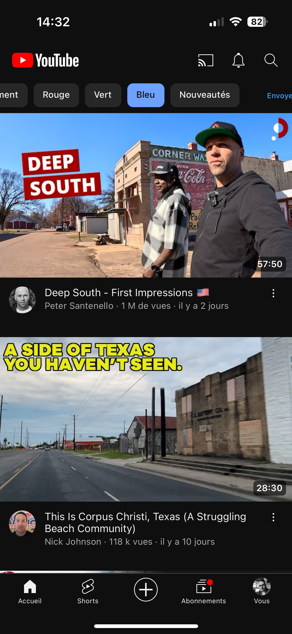 YouTube couleurs