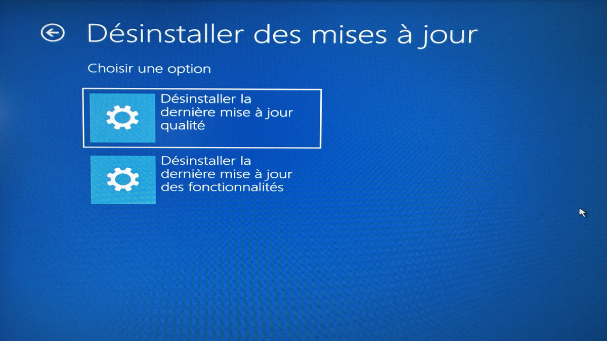 Faites ces options l'une après l'autre si aucun résultat positif © Benoit Baylé pour Clubic.com
