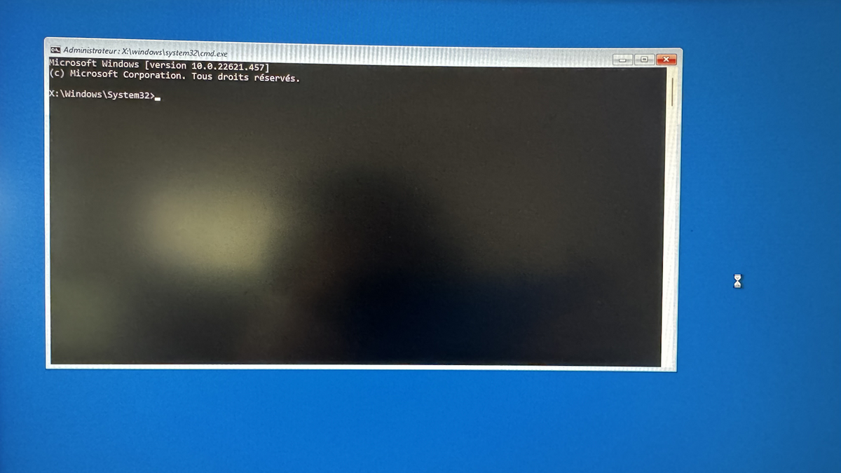 Entrez la bonne commande : « chkdsk C: /f /r /x » © Benoit Baylé pour Clubic.com