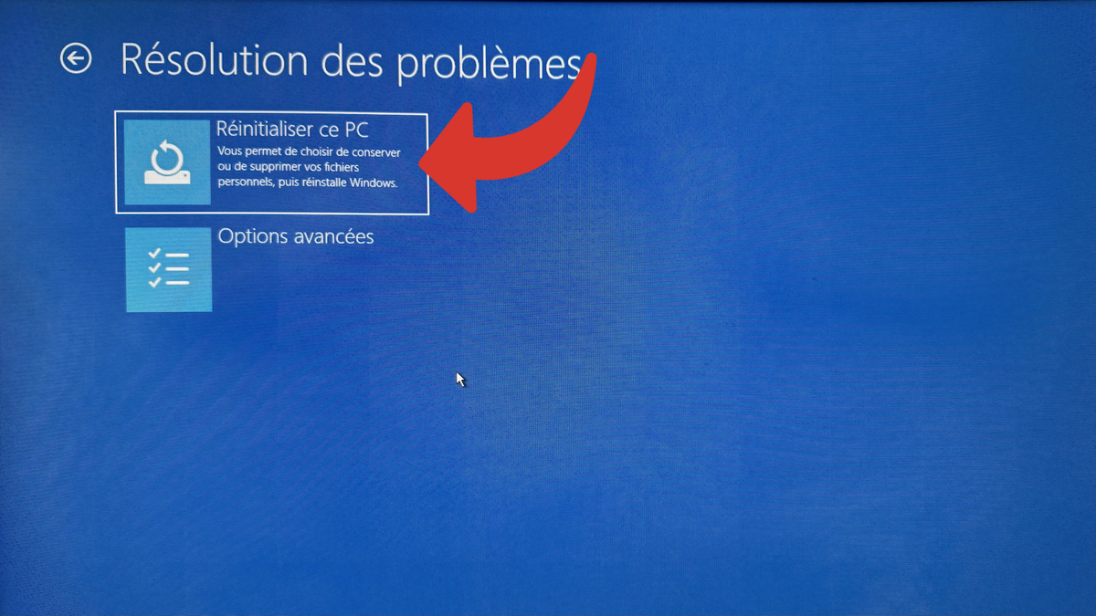 Réinitialisez votre PC © Benoit Baylé pour Clubic.com