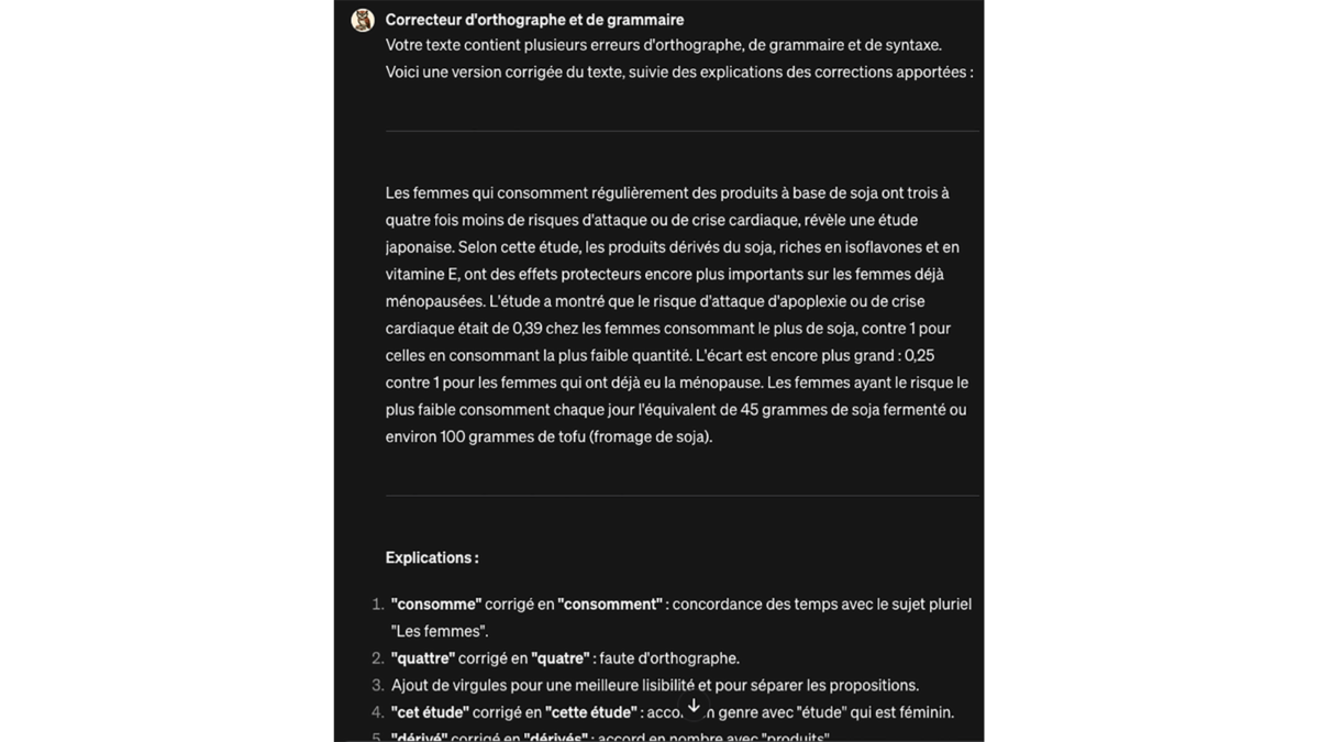 GPT Correcteur dâorthographe et de grammaire © Pascale Duc pour Clubic