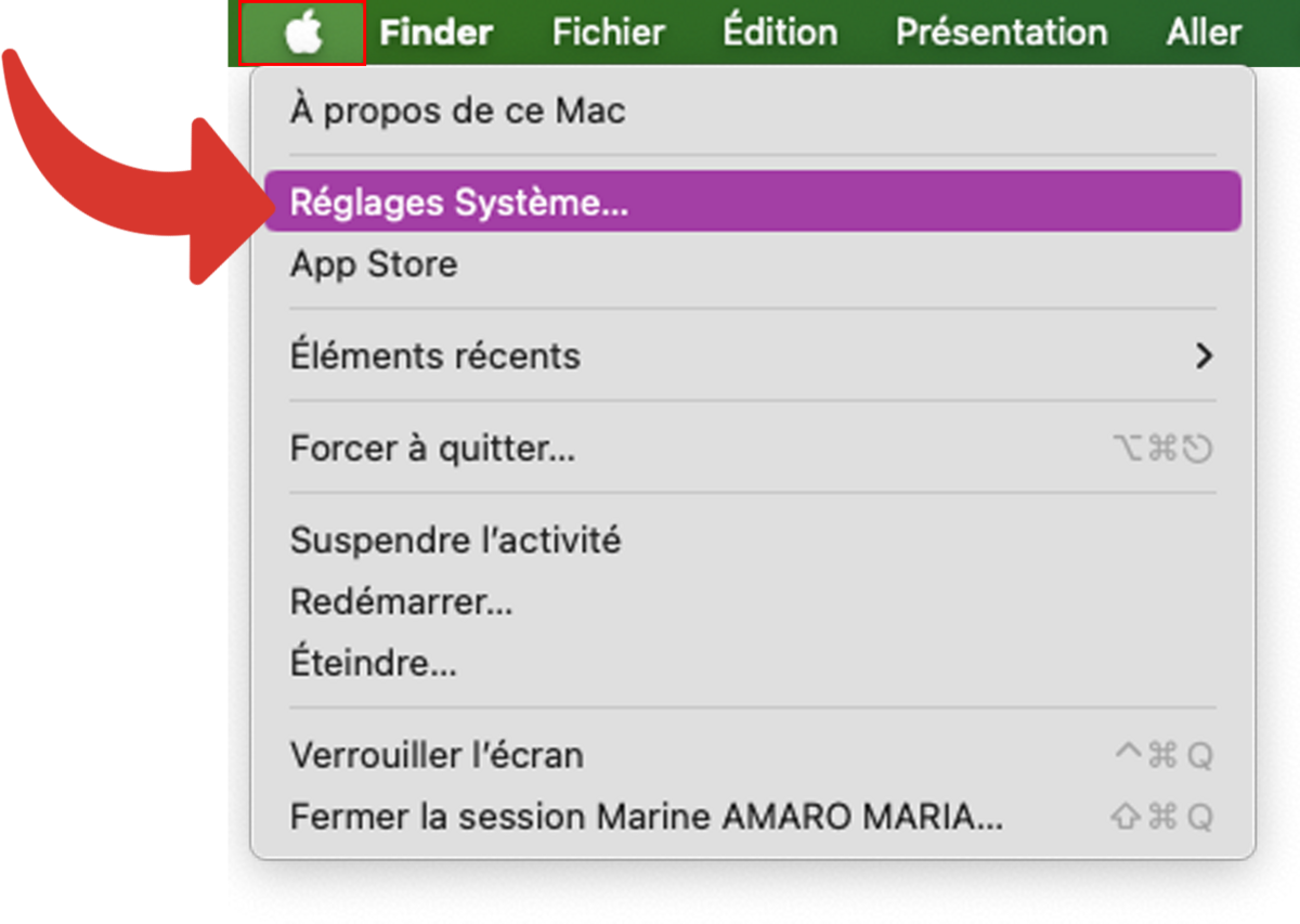 Ouvrir les Réglages Système sur Mac © Clubic