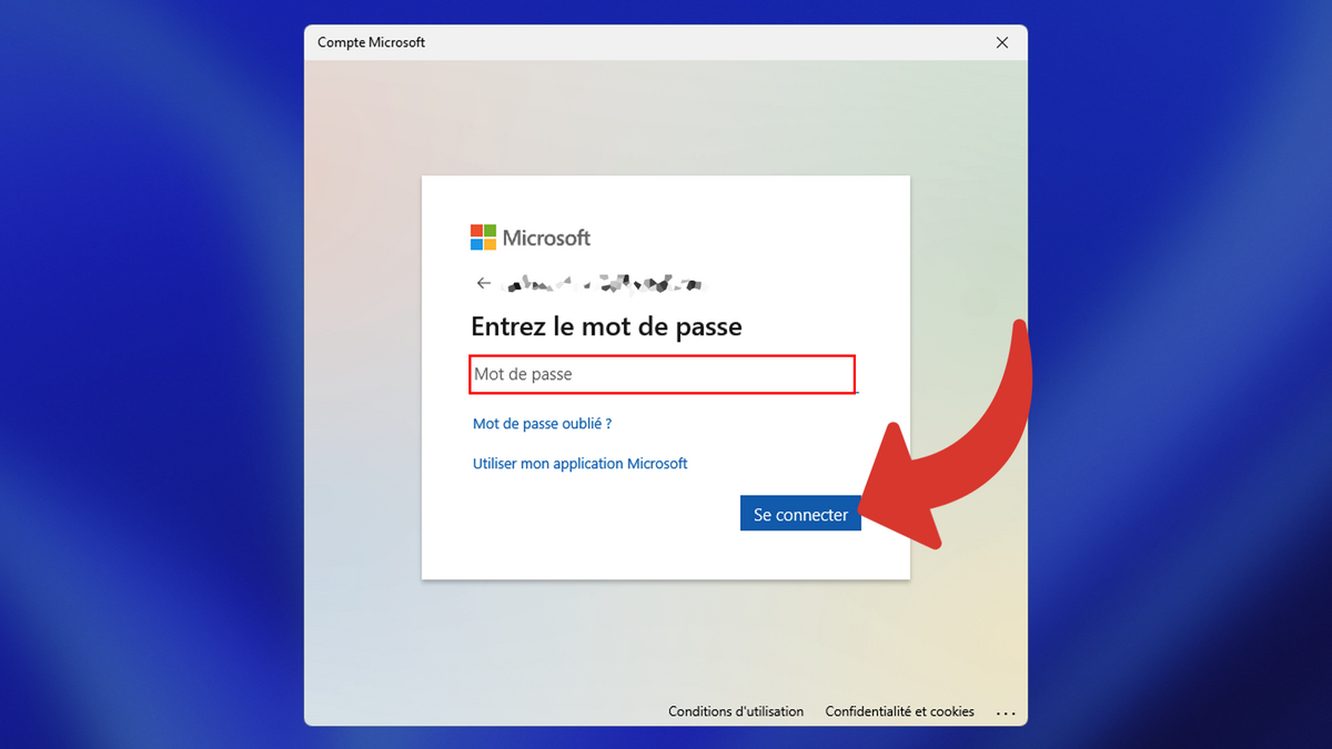 Se connecter à votre compte Microsoft pour réinitialiser le code PIN © Clubic