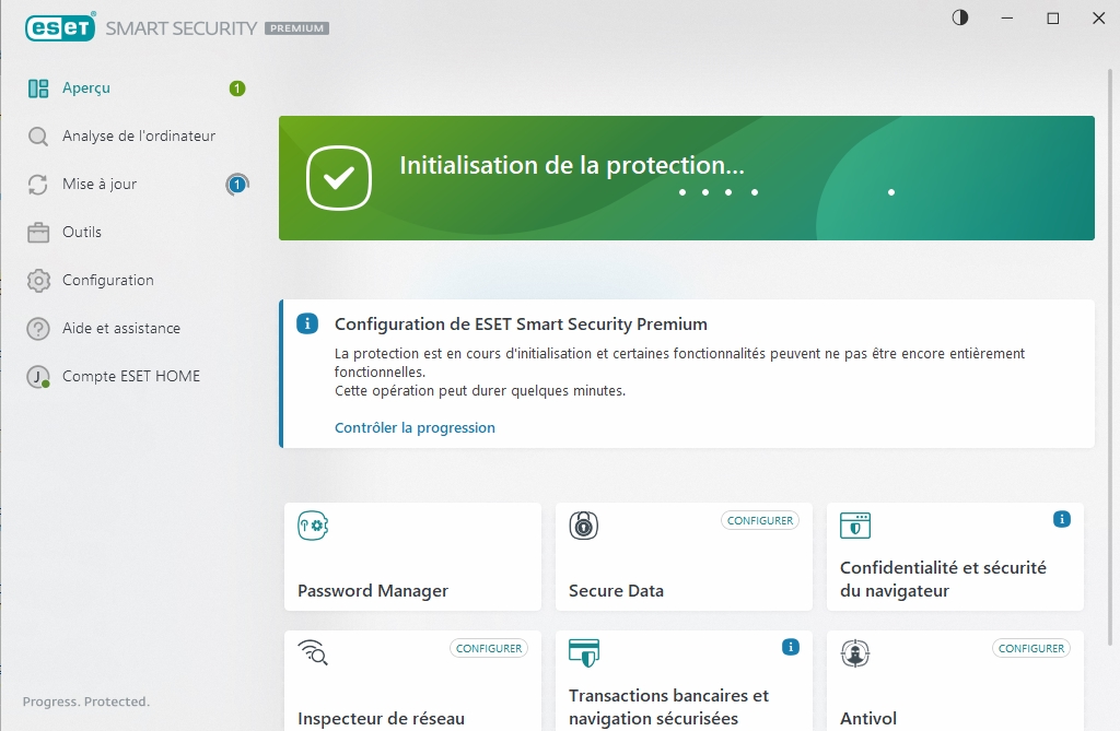 ESET Home Security - Page d&#039;accueil