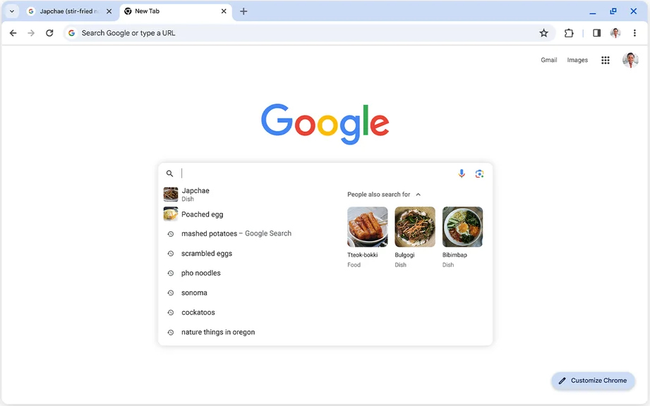 Une fonctionnalité Chrome très pratique pour faire de nouvelles découvertes © Google