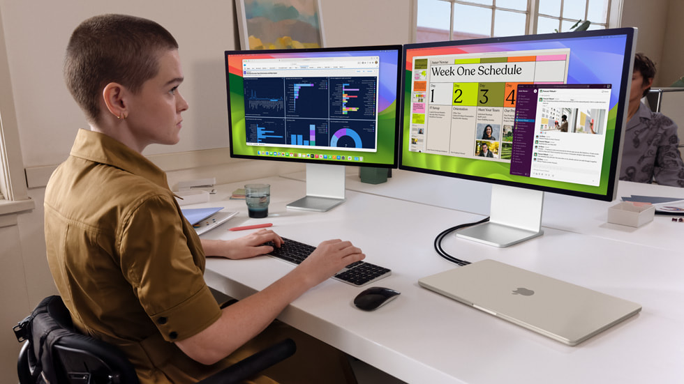 Vous pouvez désormais brancher deux écrans externes à votre MacBook Air © Apple