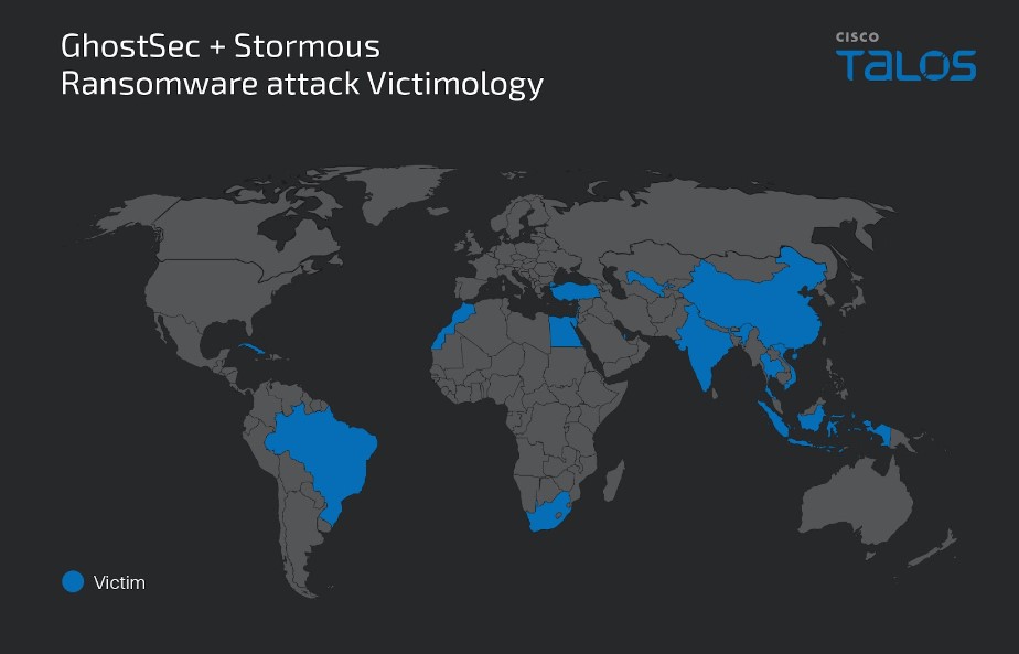 The joint attack spans several countries around the world © Cisco Talos