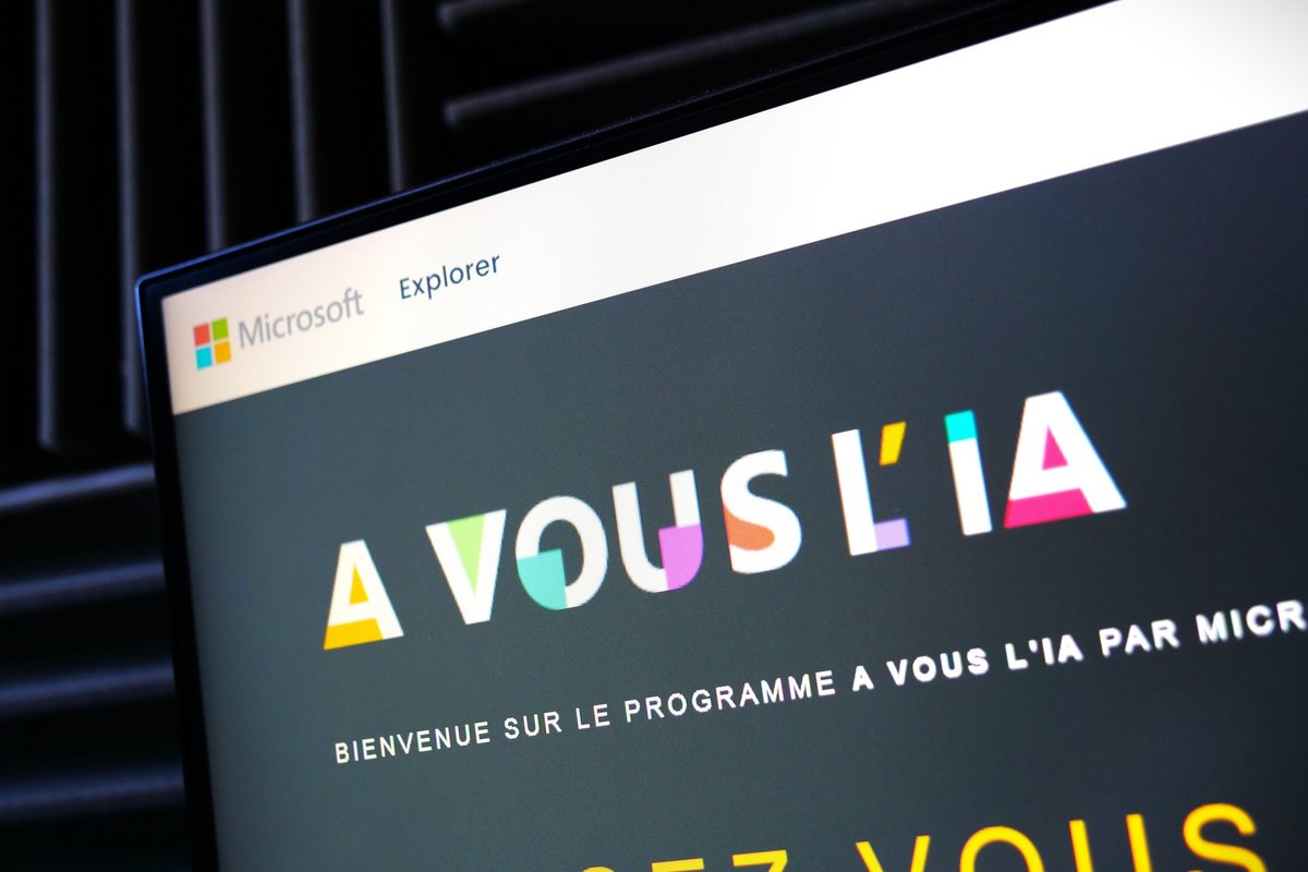 Visuel du site "À vous l'IA" de Microsoft © Alexandre Boero / Clubic