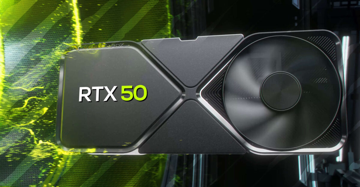 Hypothétique représentation d'une GeForce RTX 50 © VideoCardz