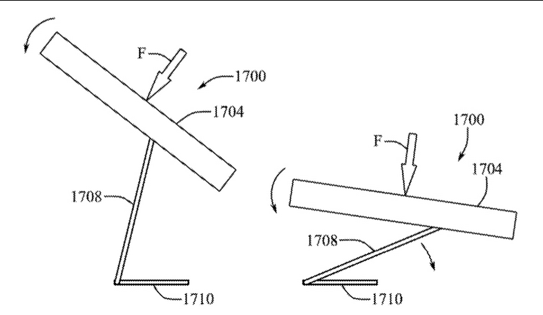 Non, il ne s'agit pas d'un dessin du Surface Studio, mais bien d'un récent brevet d'Apple © Apple