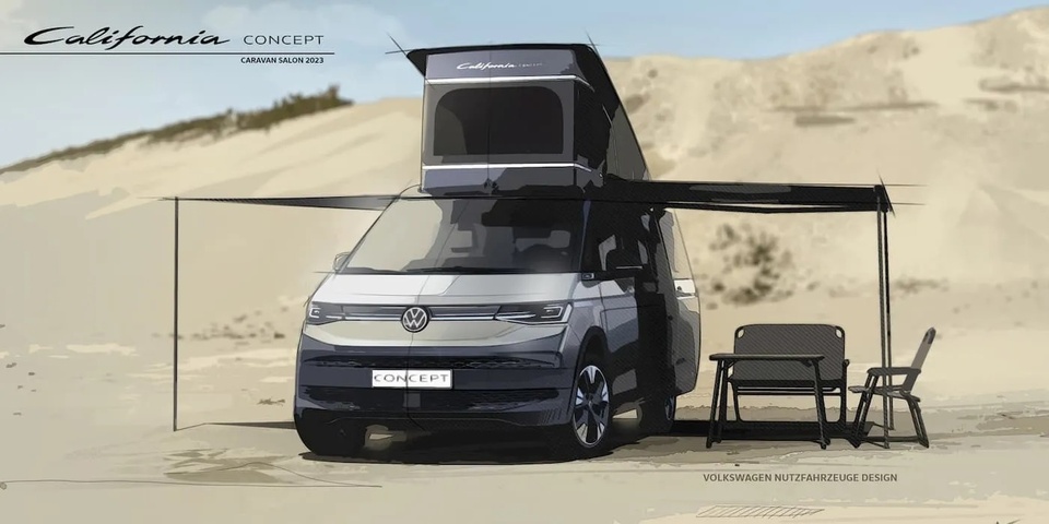  Le concept de California électrique remonte déjà à 2021 © Volkswagen Nutzfahrzeuge Design