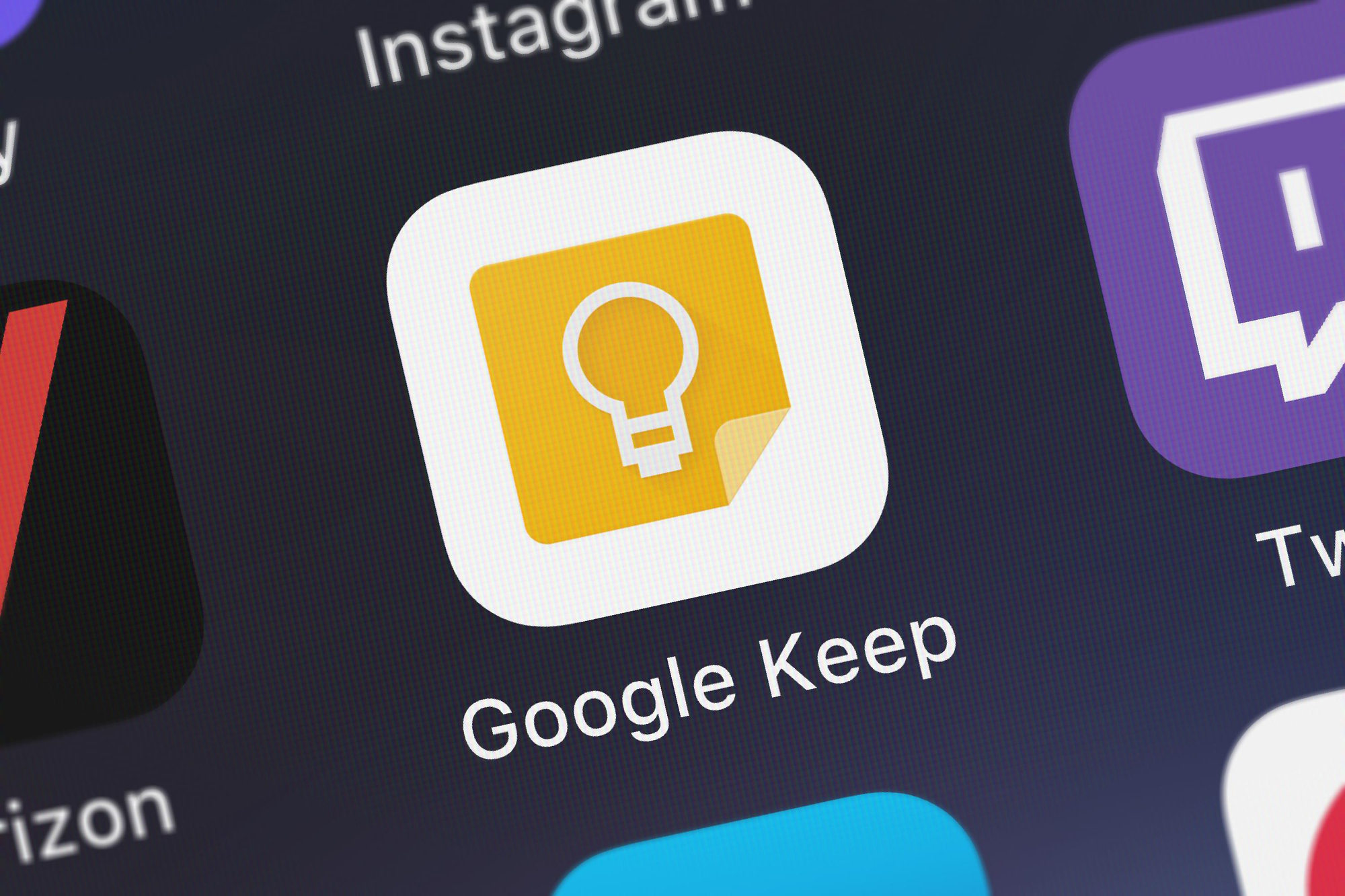 Logo Google Keep sur smartphone
