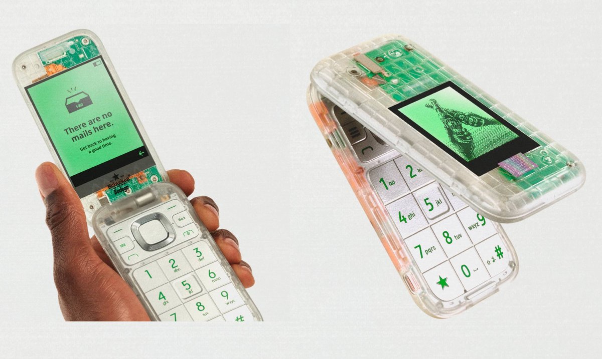 Le téléphone Heineken est pensé comme un objet nostalgique © Heineken / HMD