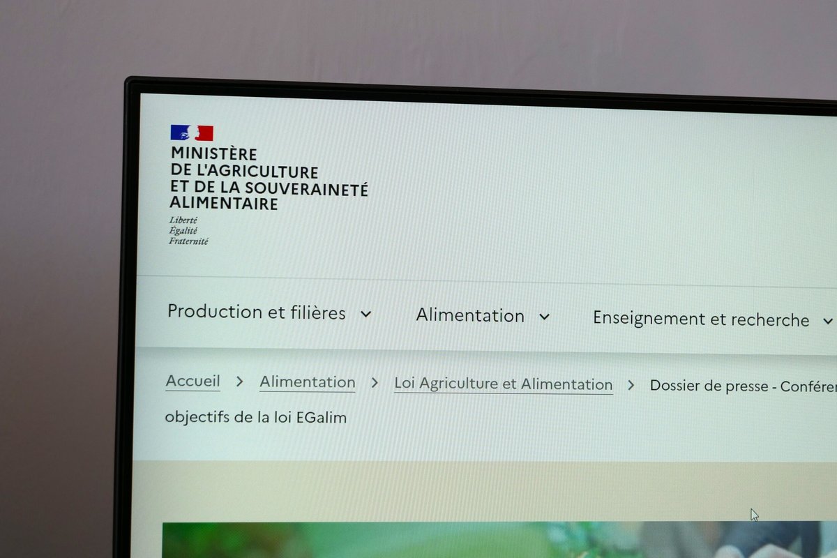Photo du site internet du ministère de l'Agriculture © Alexandre Boero / Clubic