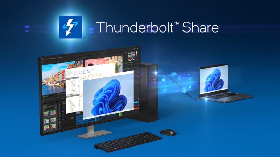 Les transferts s'annoncent plus fluides que jamais avec Thunderbolt Share © Intel