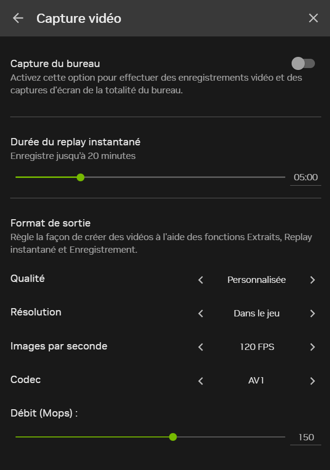 Video management settings in NVIDIA App © Colin Golberg for Clubic