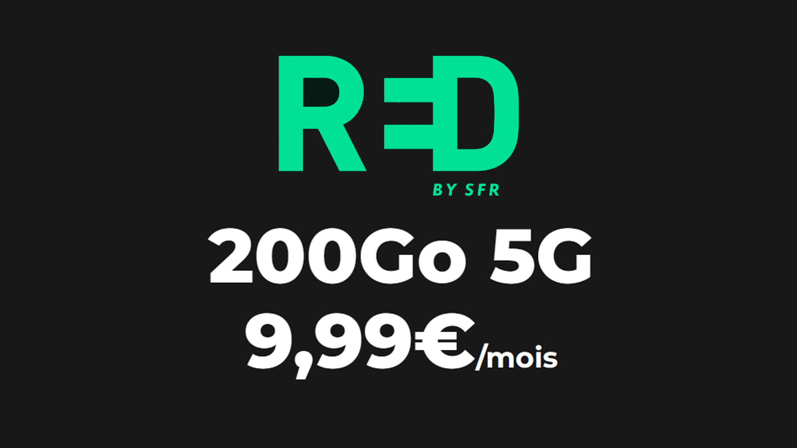 RED by SFR frappe fort et lance un forfait 5G 200 Go à moins de 10