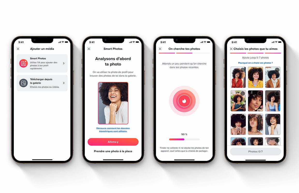 Tinder se met aussi à l'IA... pour vous aider à choisir la meilleure photo de profil !