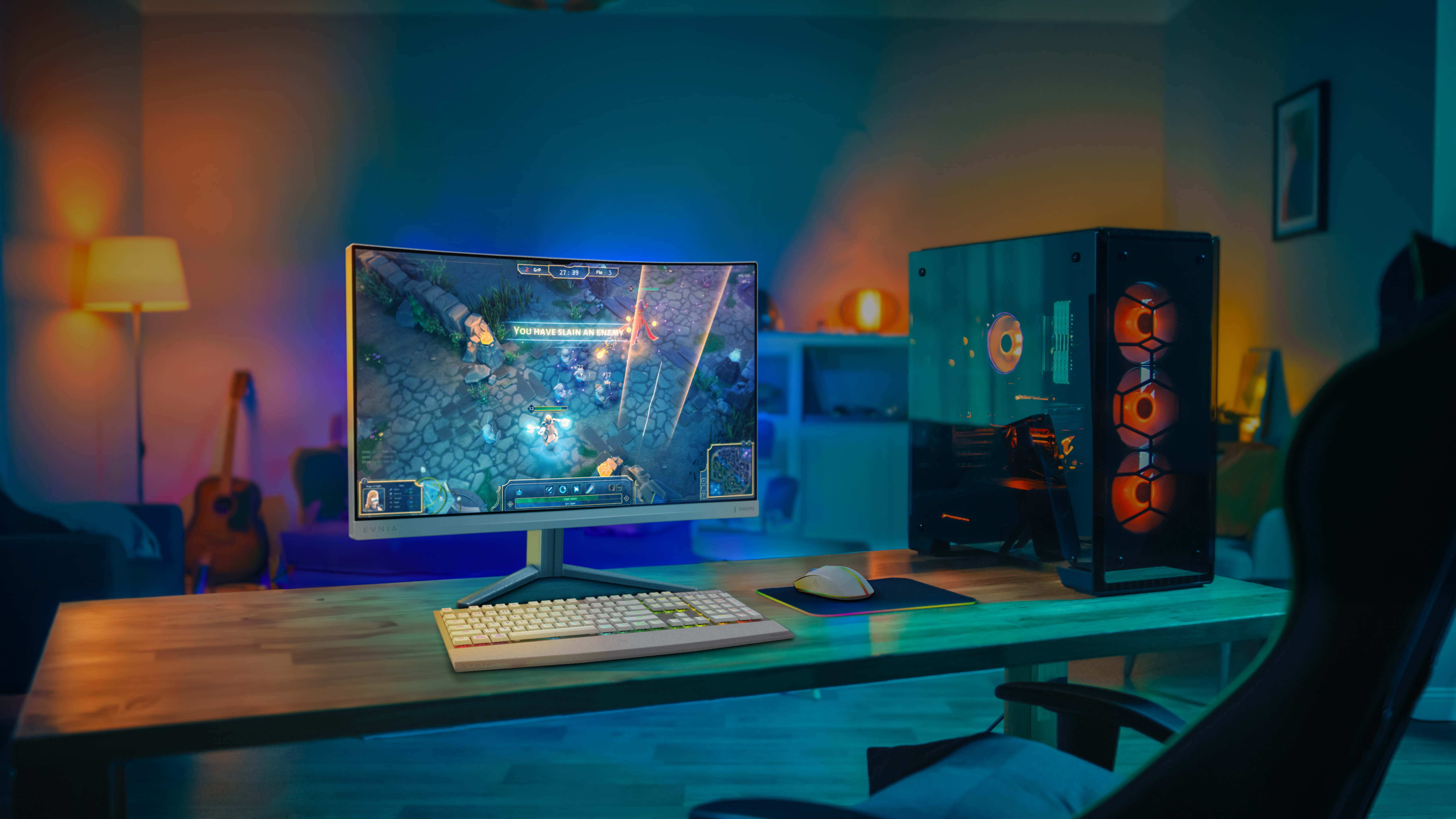 Comme avec ses Ambilight TV, Philips met l'ambiance (pour pas cher) sur ses écrans gaming Evnia avec l'Ambiglow