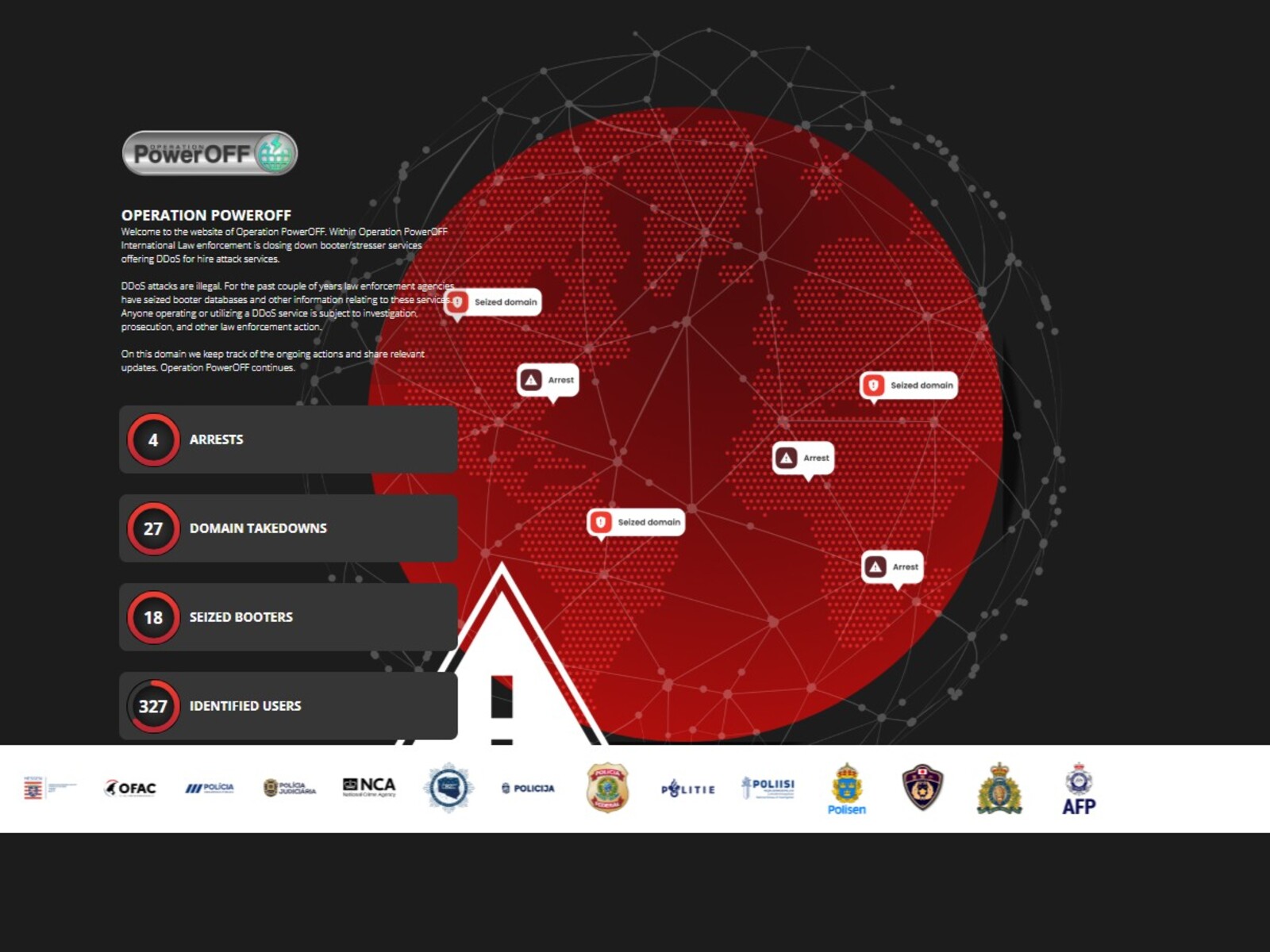 27 grosses plateformes d'attaques DDoS démantelées par Europol, aidée de la France