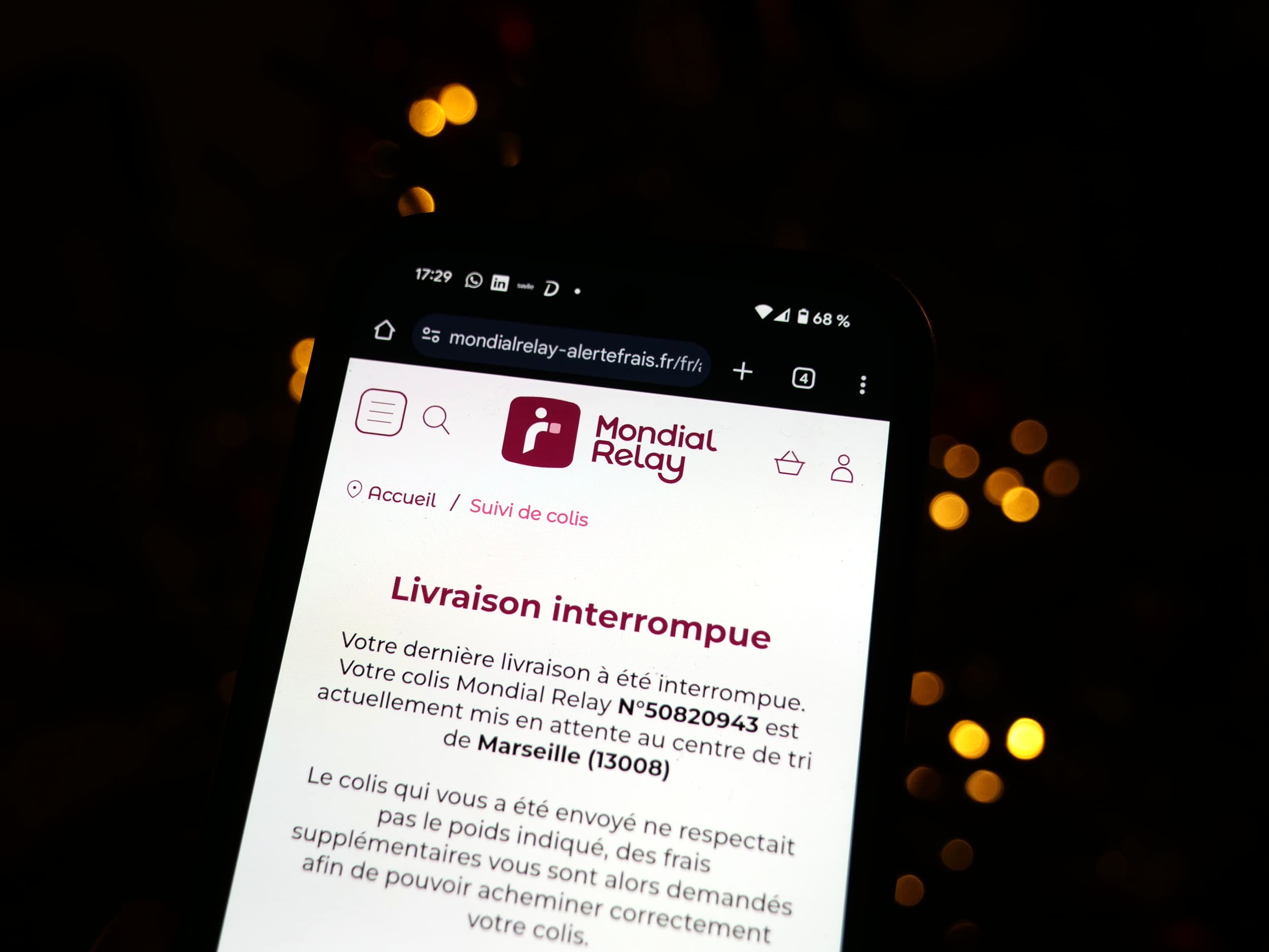 Colis de Noël : les escrocs usurpent l'identité de Mondial Relay pour vous piéger par SMS, soyez prudents !