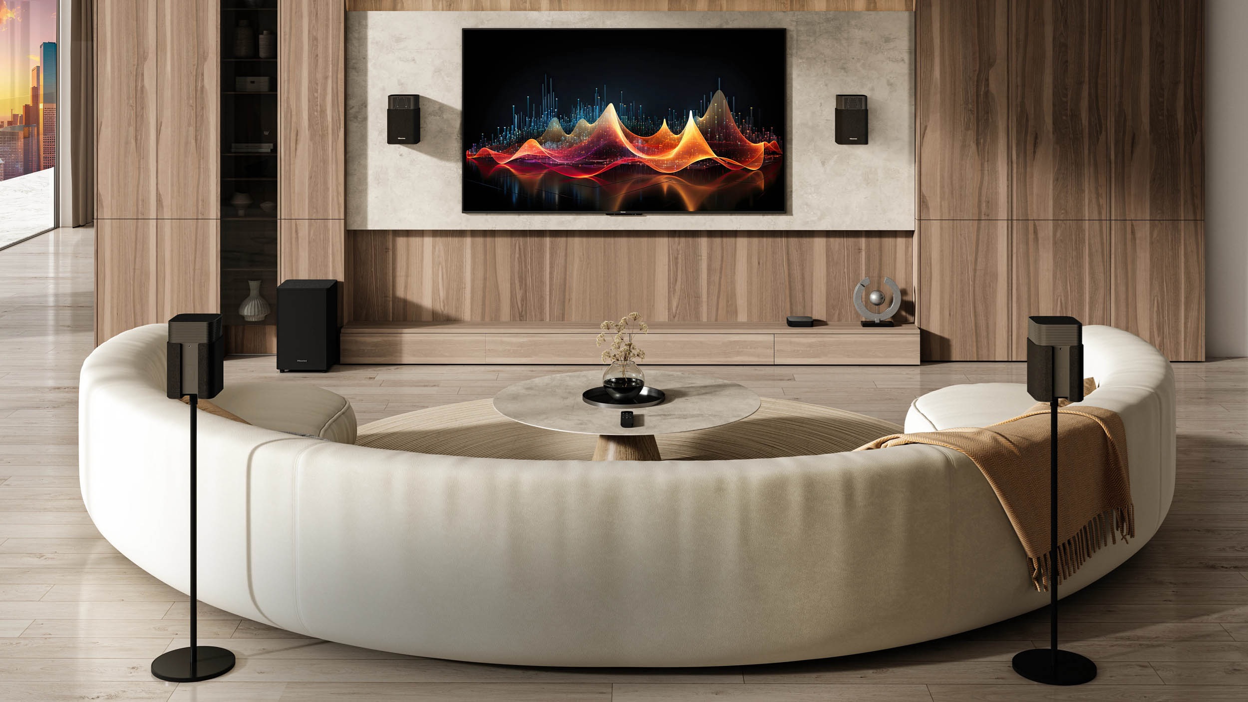 Hisense vient de présenter son système home cinéma HT Saturn : 750 W, Dolby Atmos et sans-fil