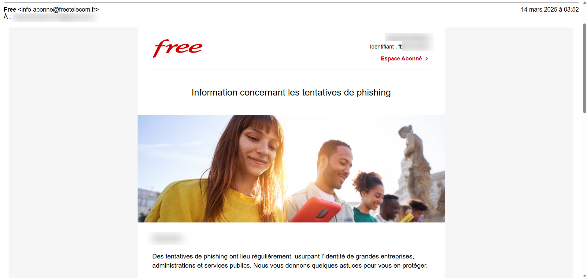 Après l'attaque informatique, Free veut protéger ses abonnés des tentatives de phishing avec pédagogie