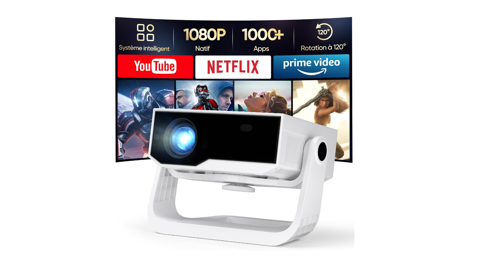 -50% sur ce vidéoprojecteur portable Android 4K : le grand écran passe sous la barre des 100€