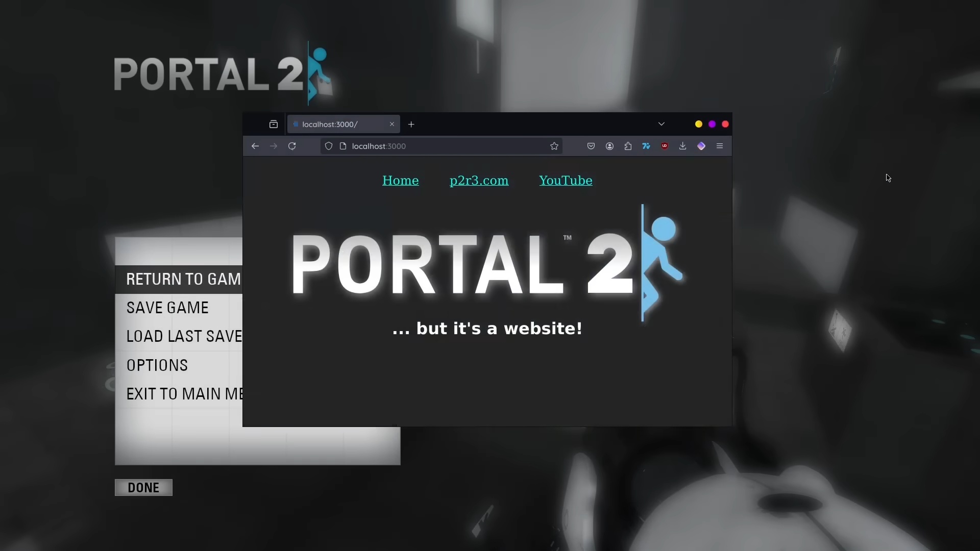 Un développeur a transformé le jeu Portal 2 en serveur web