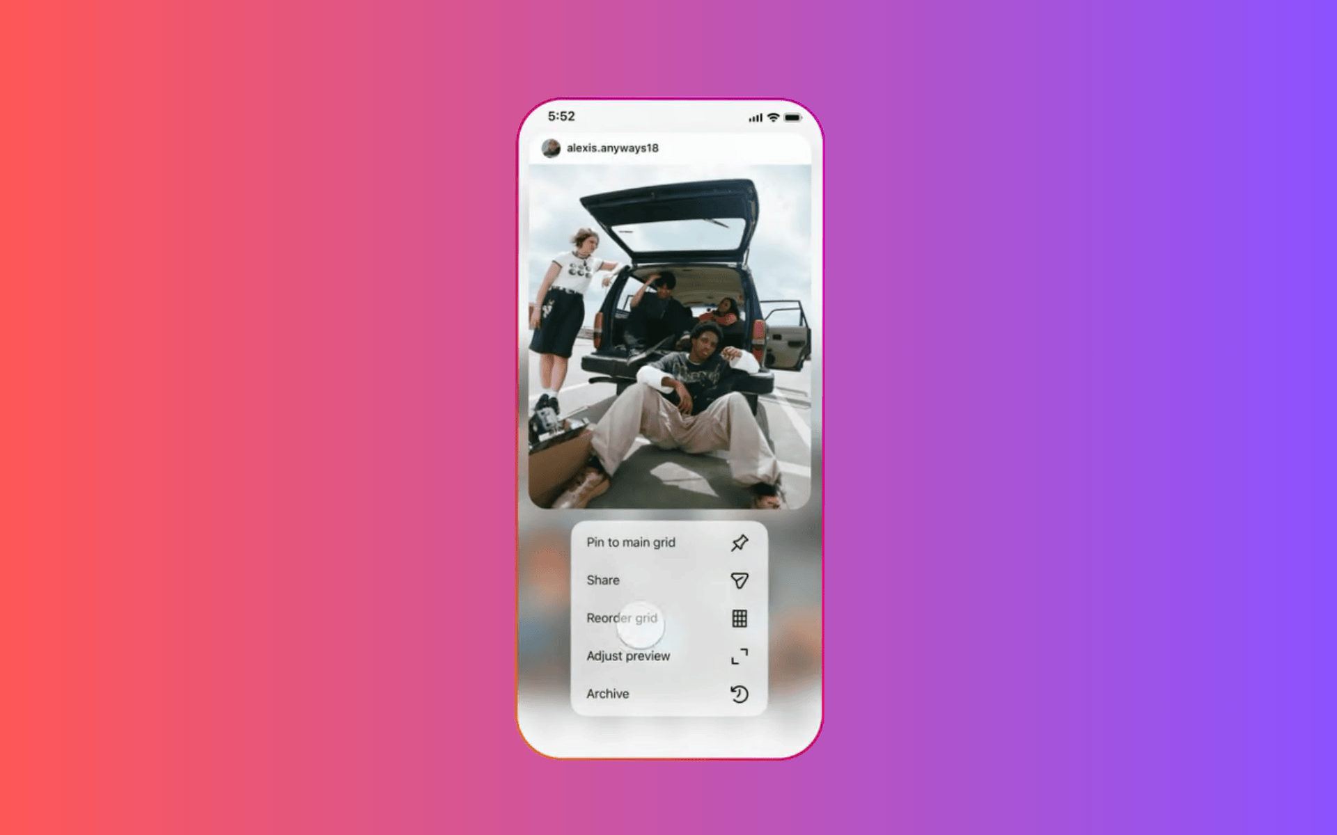 Instagram généralise la réorganisation de la grille du profi