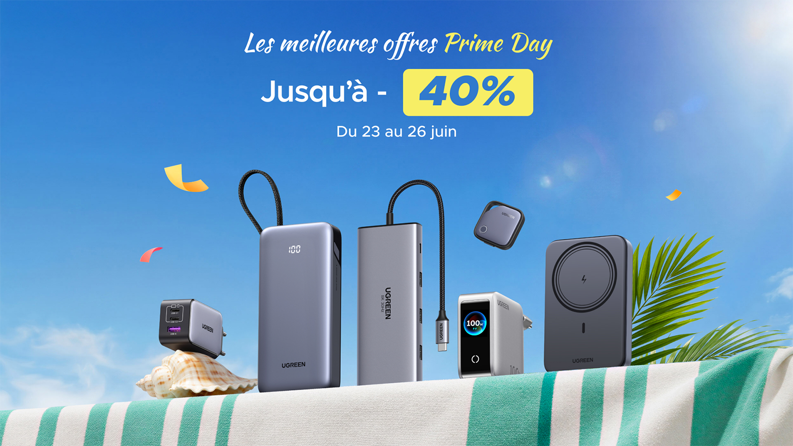 Prime Day : jusqu'à 40 % de remise chez UGREEN pour voyager léger et rester connecté