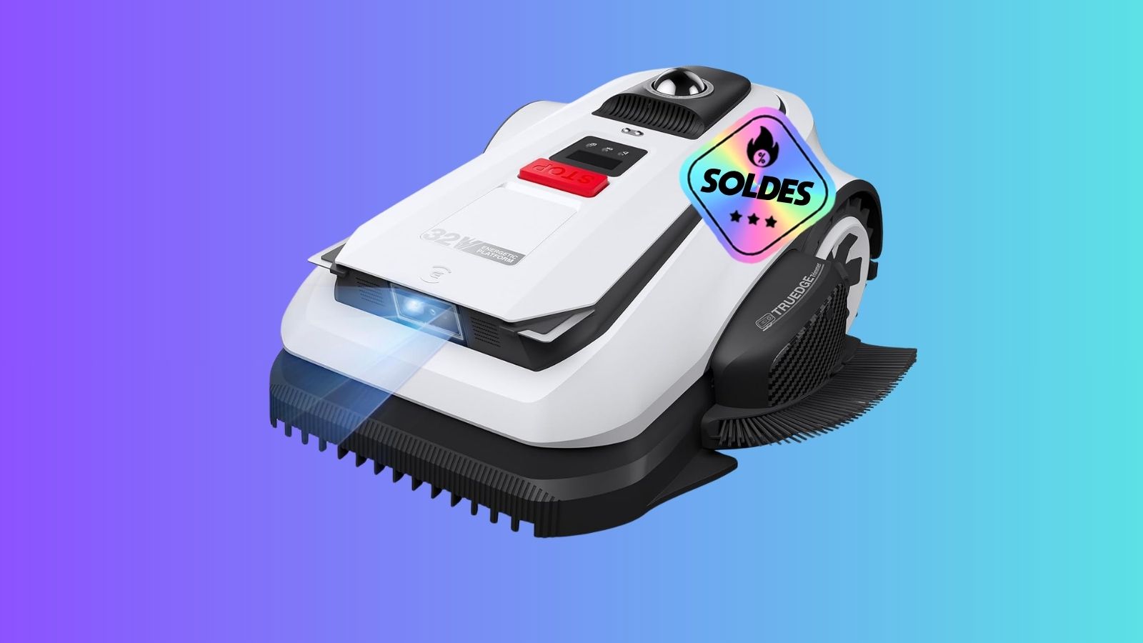 Soldé à -40%, ce robot tondeuse Ecovacs sans RTK pro des bordures s'occupe de 1 600m² sans soucis