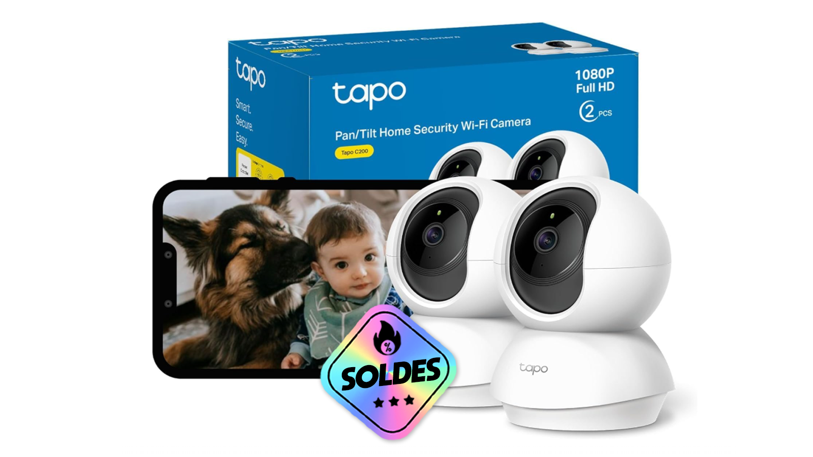 Partir en vacances sans stresser : ce pack de 2 caméras Tapo C200 passe sous les 40 € pour les Soldes Amazon