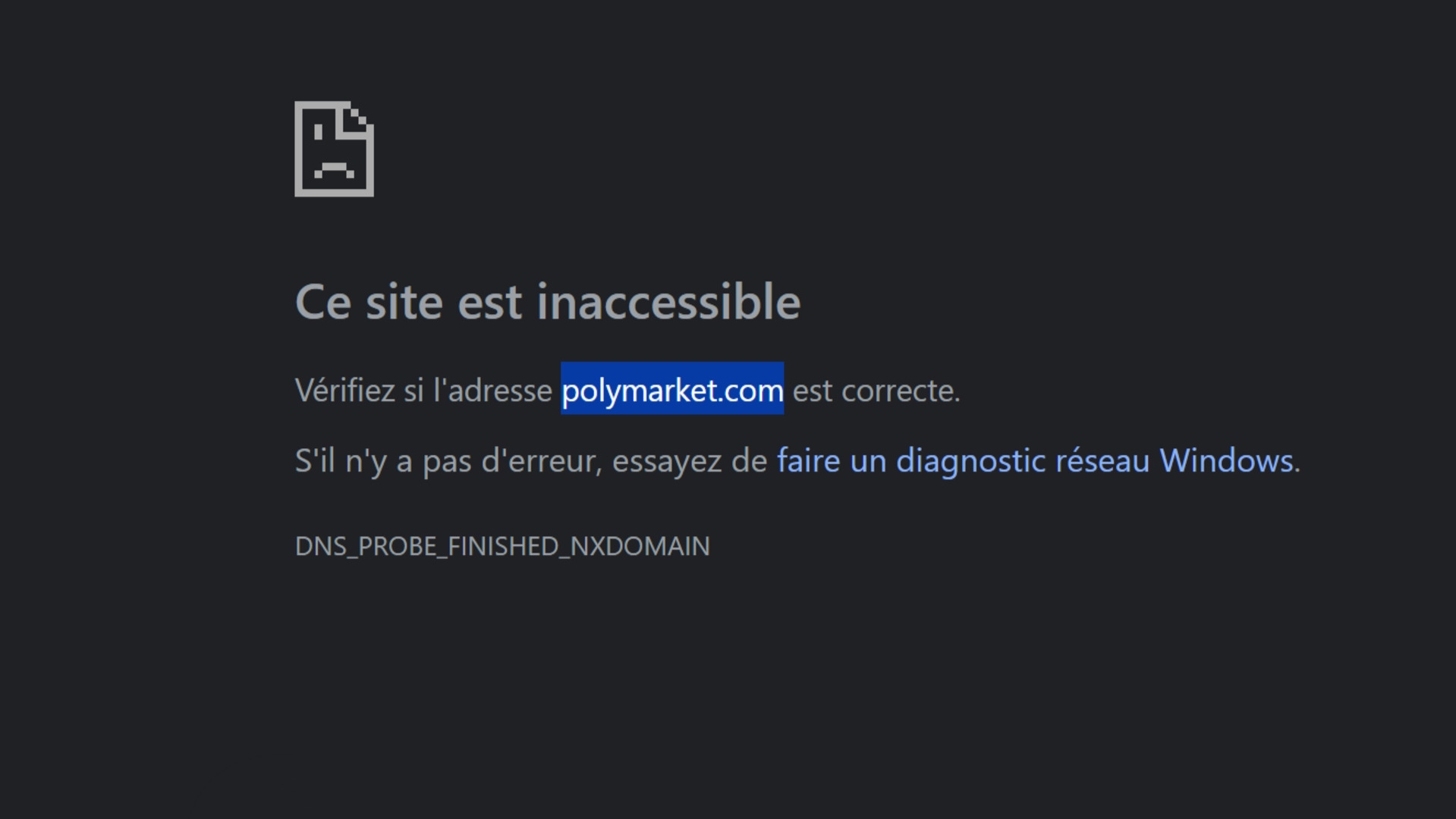 Polymarket bloqué en France : le site de paris sur l'actualité devient inaccessible