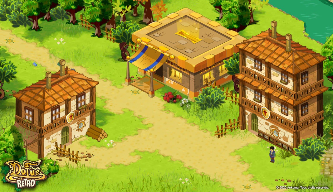 A character explores the original Dofus world