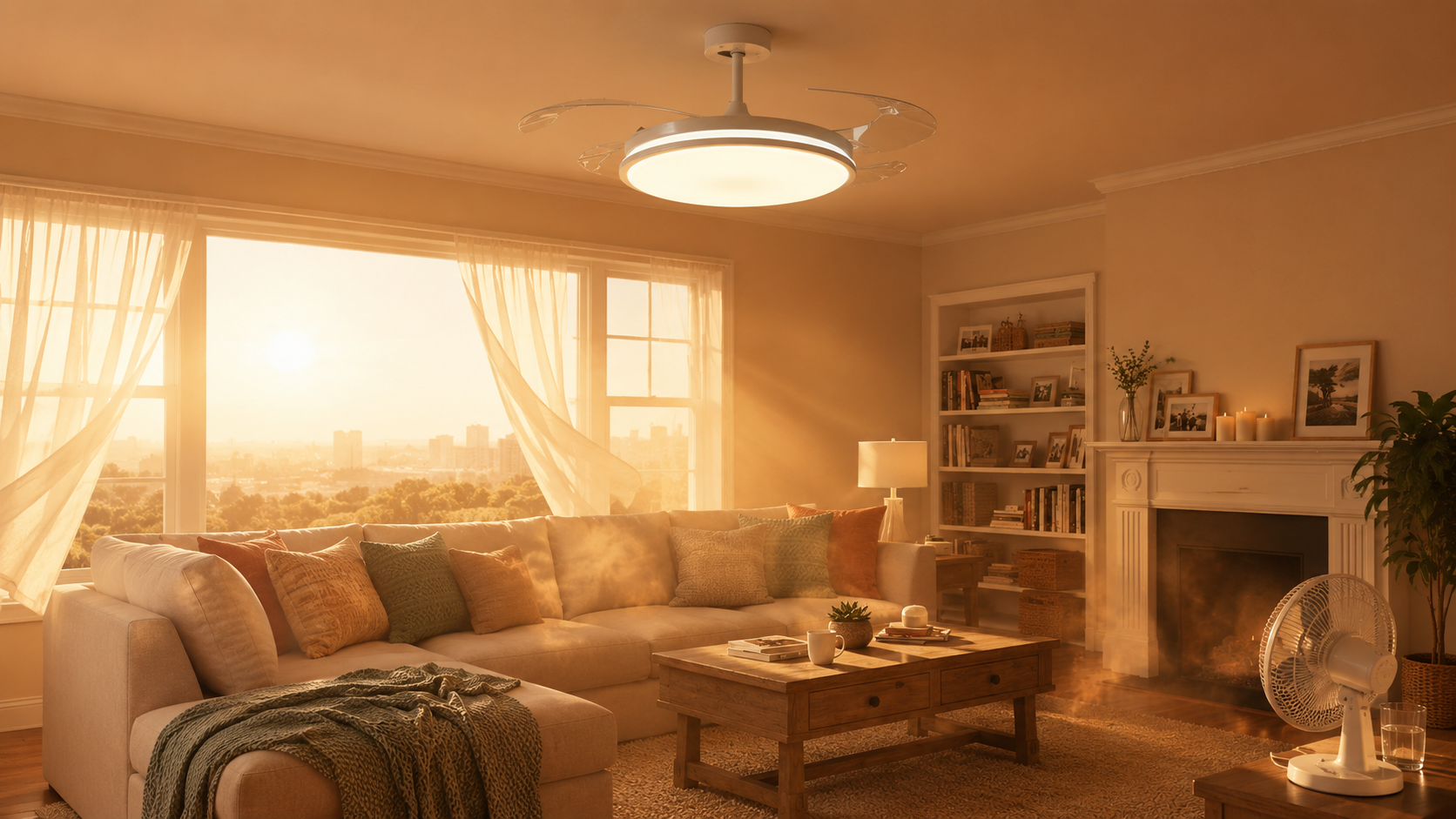 Chaleur en France : ce ventilateur de plafond design se fait discret dès qu'il s'arrête