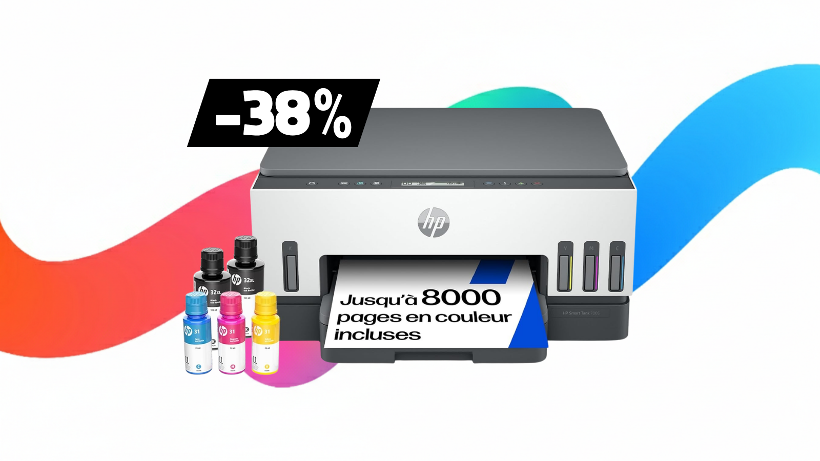 HP Smart Tank 7005 : dites adieu aux cartouches d'encre pour moins de 190¬