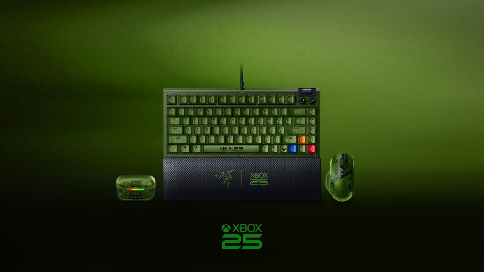 Xbox fête ses 25 ans, Razer remet le vert translucide au goût du jour